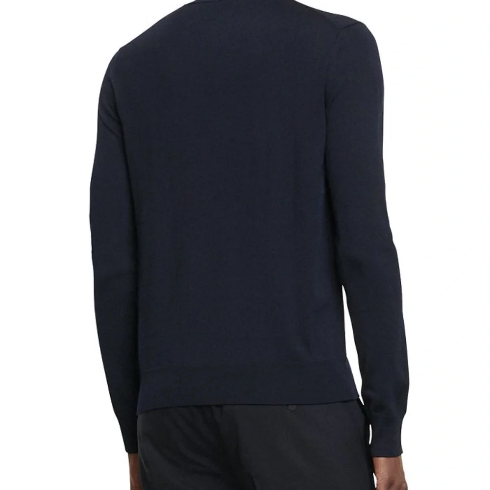 Sandro 100% Wool Slim FitTurtleneck Sweater Indigo Blue New With Tags  $…